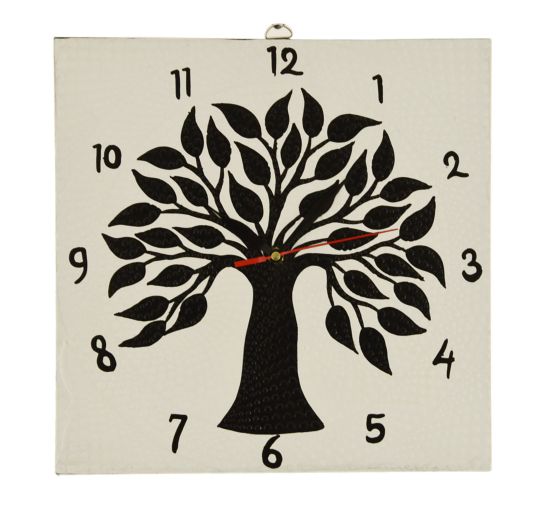 OROLOGIO QUADRATO BIANCO/NERO