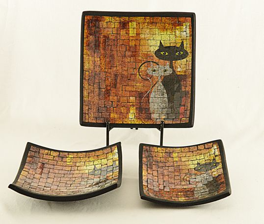 VASSOI SET 3 PZ. IN MOSAICO