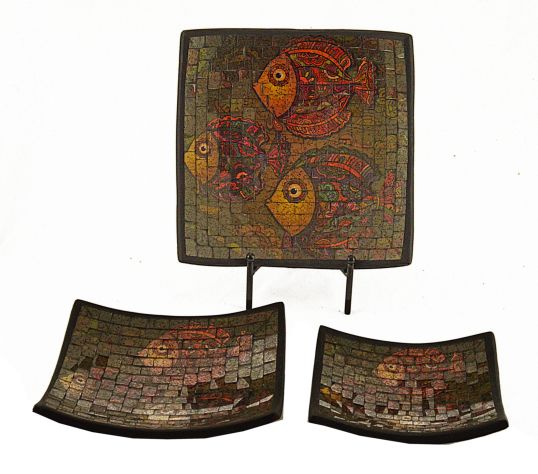 VASSOI SET 3 PZ. IN MOSAICO
