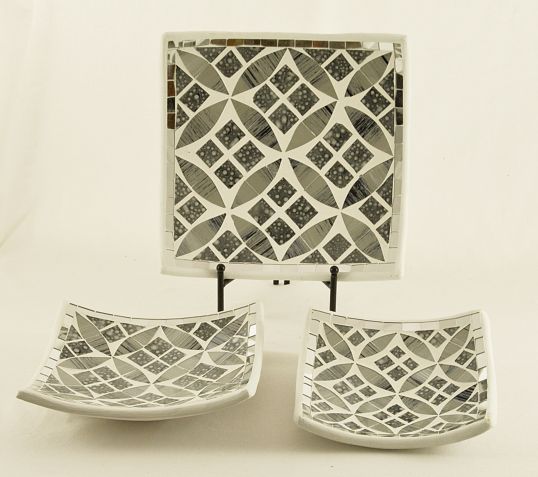 VASSOI QUADRATI SET 3 PZ