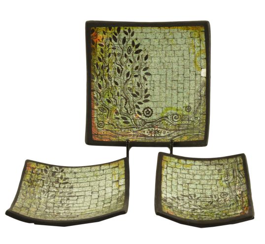 VASSOI SET 3 PZ. IN MOSAICO