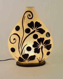 LAMPADA GOCCIA BIANCA/NERA