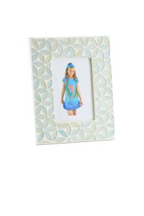 CORNICE PORTAFOTO CON MOSAICO CELESTE