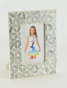 CORNICE PORTAFOTO CON MOSAICO GRIGIO