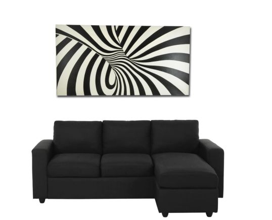 QUADRO BIANCO NERO ABORIGINAL STYLE NODO CM 150X80 C
