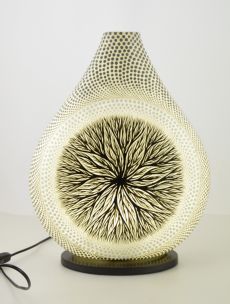 LAMPADA GOCCIA BIANCA/NERA
